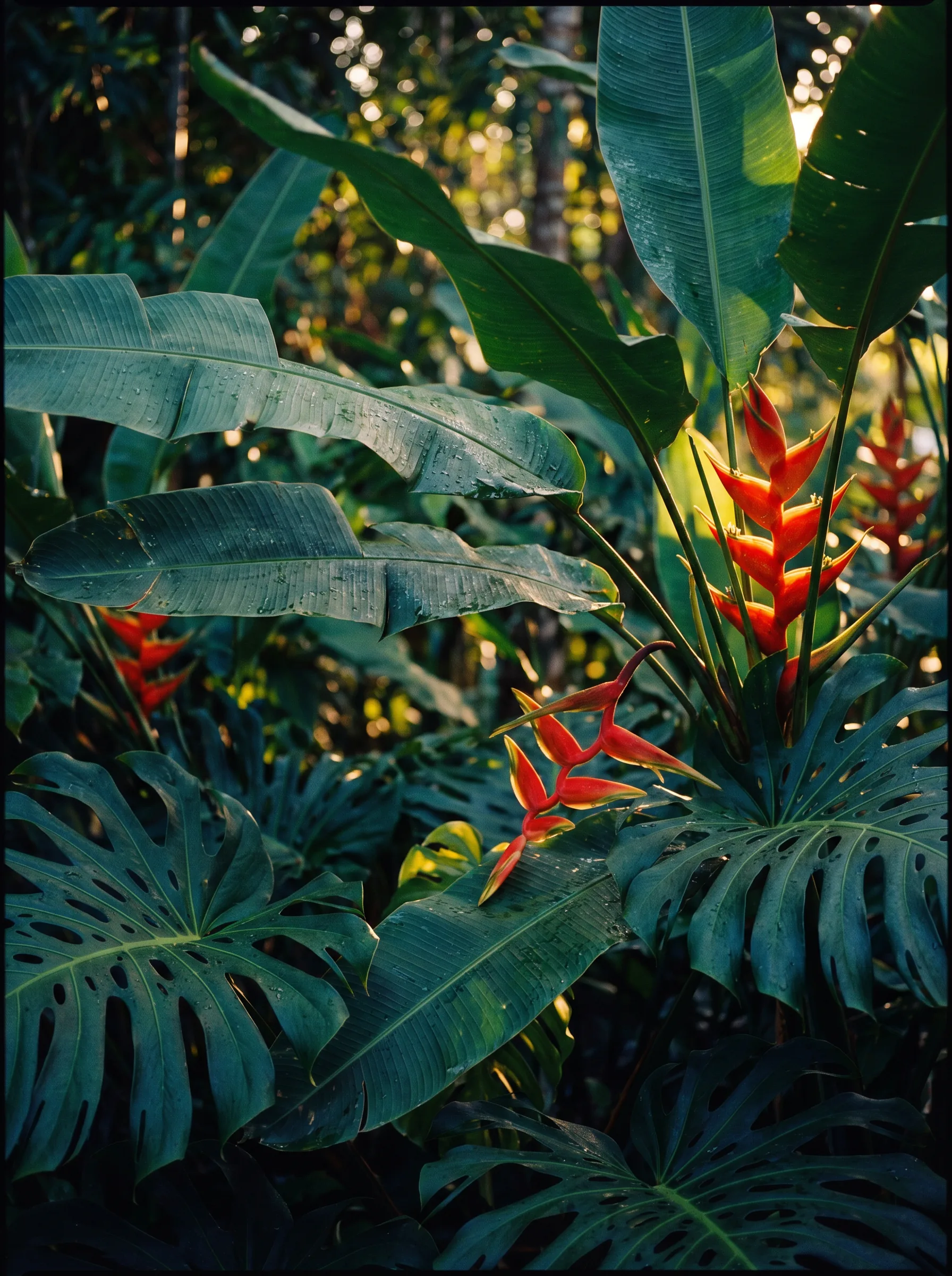Lush tropical foliage on Koh Samui
